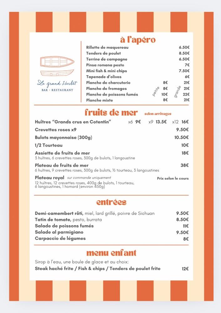Le grand herbet - Menu Image 2