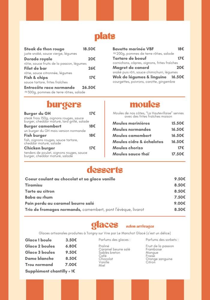 Le grand herbet - Menu Image 4